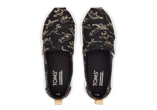 Kids KidsYouth Alpargata Dino Black Dino Glow TOMS Alpargatas