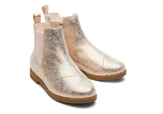 Kids KidsYouth Charlie Gold Foil Kids Boot Gold Foil TOMS Boots and Booties