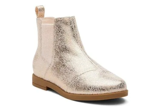 Kids KidsYouth Charlie Gold Foil Kids Boot Gold Foil TOMS Boots and Booties