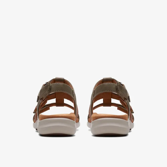 Kitly Step Olive Combination Women Clarks Sandals and Flip Flops