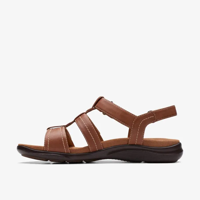 Kitly Step Tan Women Clarks Sandals and Flip Flops