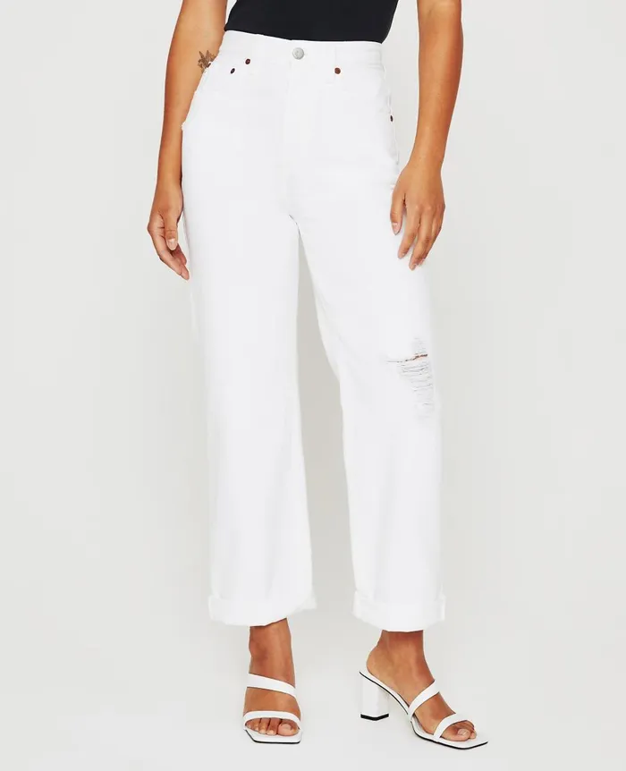 Knoxx Authentic White Destructed Women AG Jeans Denim Knoxx Authentic White Destructed Women AG Jeans Denim