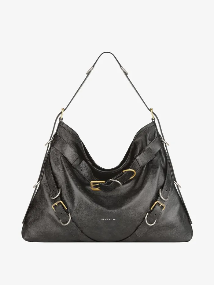 Large Voyou Boyfriend Bag In Aged Leather Black Women Givenchy Shoulder Bags