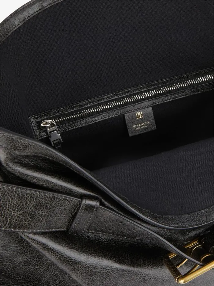Large Voyou Boyfriend Bag In Aged Leather Black Women Givenchy Shoulder Bags