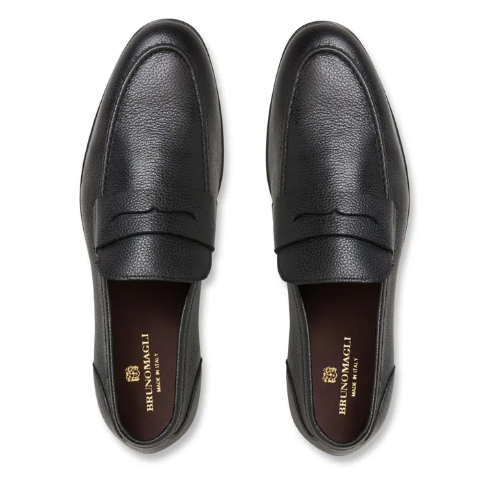 LASTRA SLIPON LEATHER LOAFERBLACK Men Bruno Magli Casual Shoes