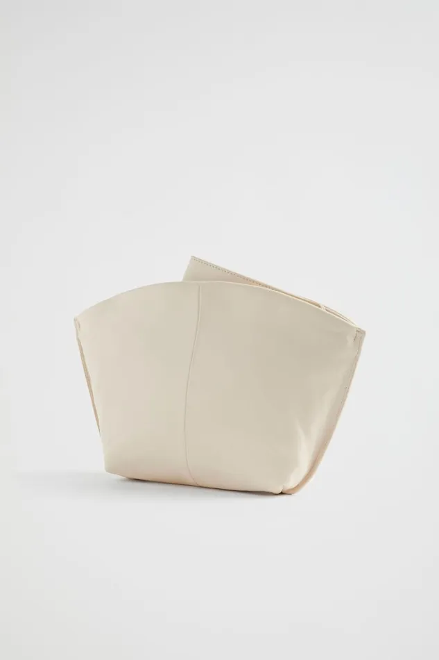 Leather Bags Woman Seed Heritage Leather Crescent Clutch Stone