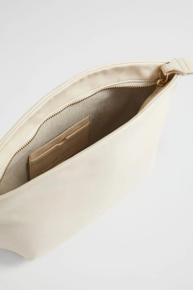 Leather Bags Woman Seed Heritage Leather Crescent Clutch Stone