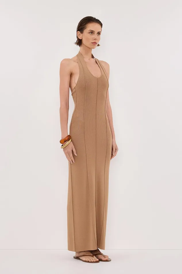 LISS TAN HALTER MAXI DRESS Women DISSH Maxi Dresses