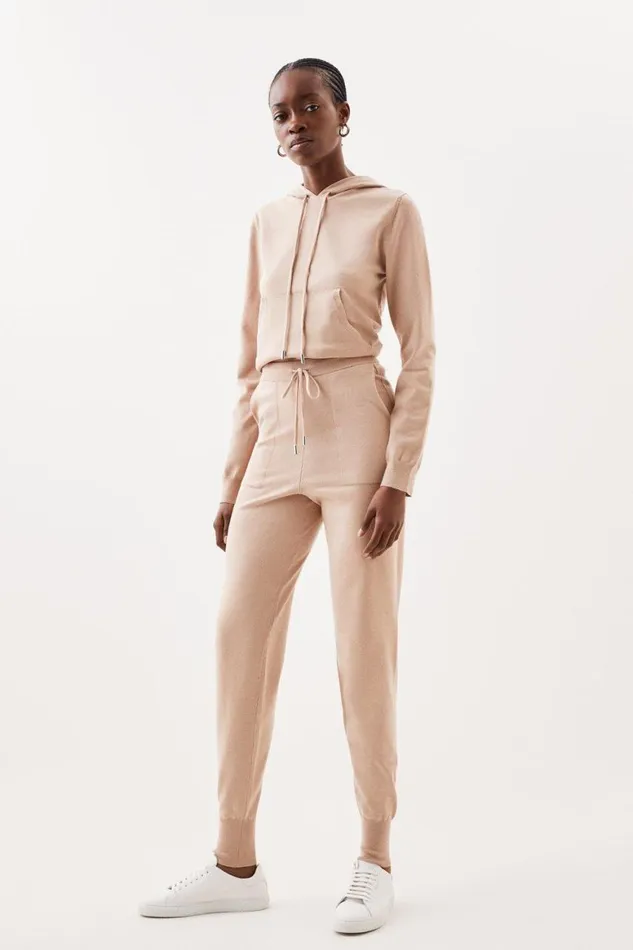 Loungewear Women Karen Millen Viscose Blend Knitted Lounge Cuffed Joggers Camel Loungewear Women Karen Millen Viscose Blend Knitted Lounge Cuffed Joggers Camel