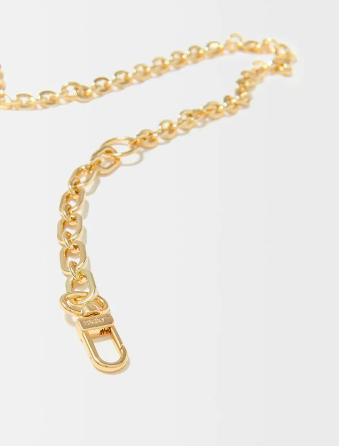 Maje Belts Womens Clover Logo Chain Belt Gold Maje Belts Womens Clover Logo Chain Belt Gold
