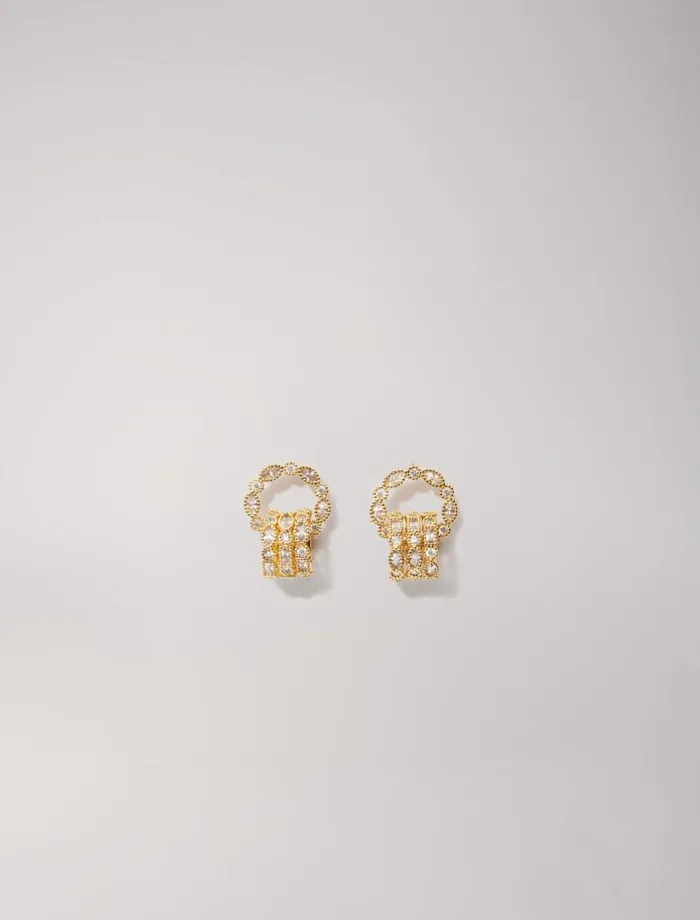 Maje Jewelry Womens Gold Earrings Gold
