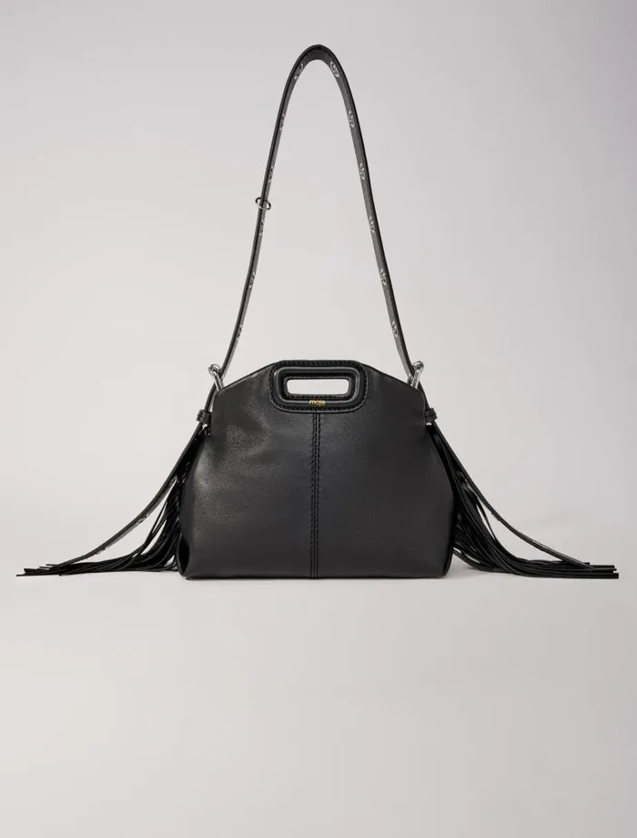 Maje Mini Bags Womens Smooth Leather Mini Miss M Bag Black