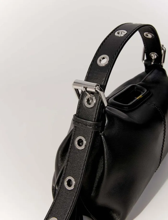 Maje Mini Bags Womens Smooth Leather Mini Miss M Bag Black