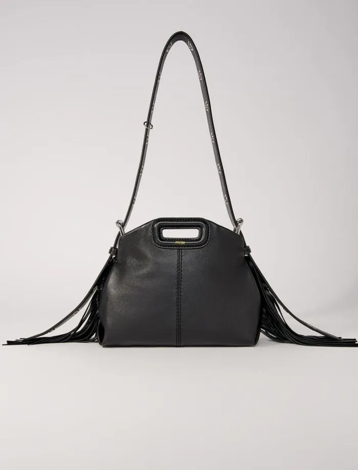 Maje Mini Bags Womens Smooth Leather Mini Miss M Bag Black