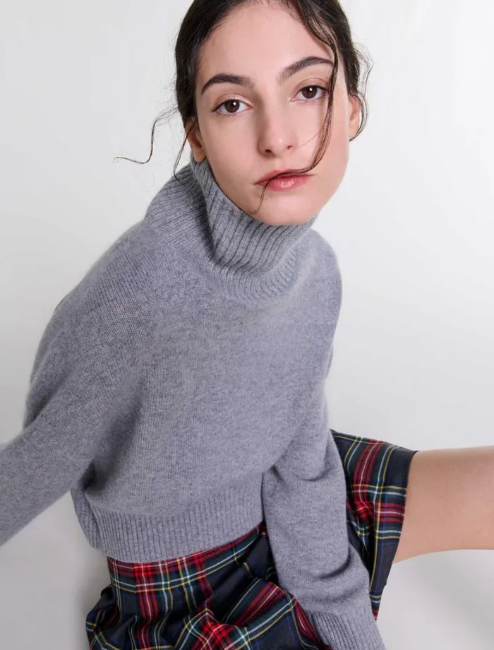 Maje Sweaters and Cardigans Womens Cashmere Knit Jumper Grey