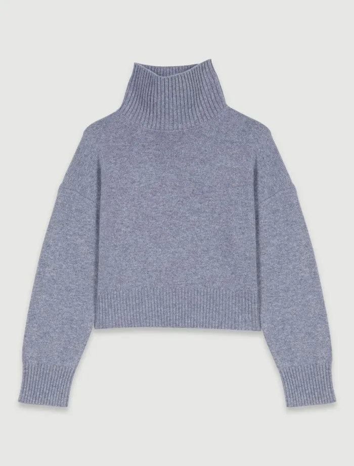 Maje Sweaters and Cardigans Womens Cashmere Knit Jumper Grey