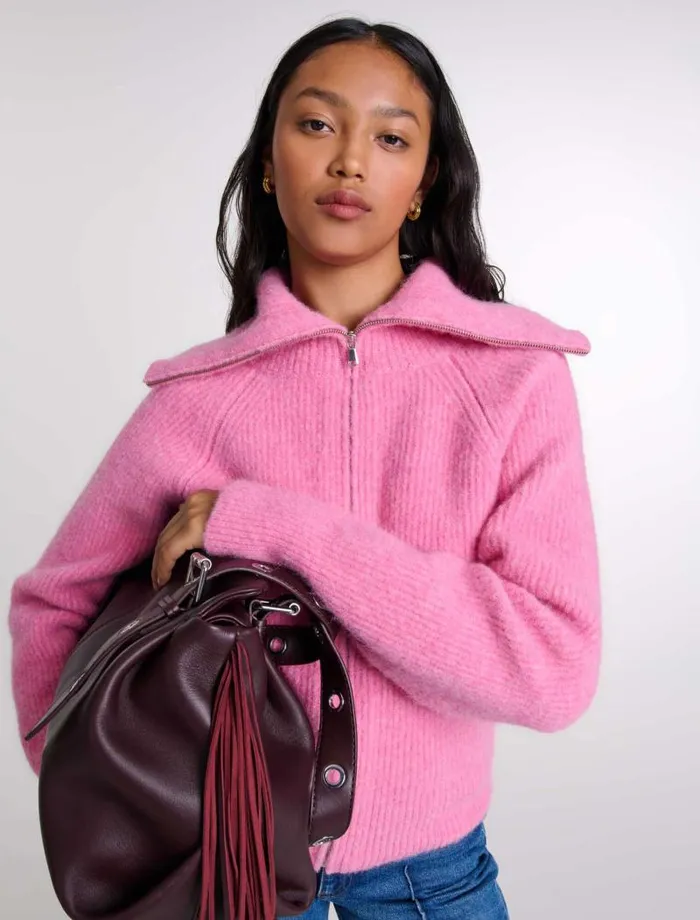 Maje Sweaters and Cardigans Womens Woolblend Cardigan Pink