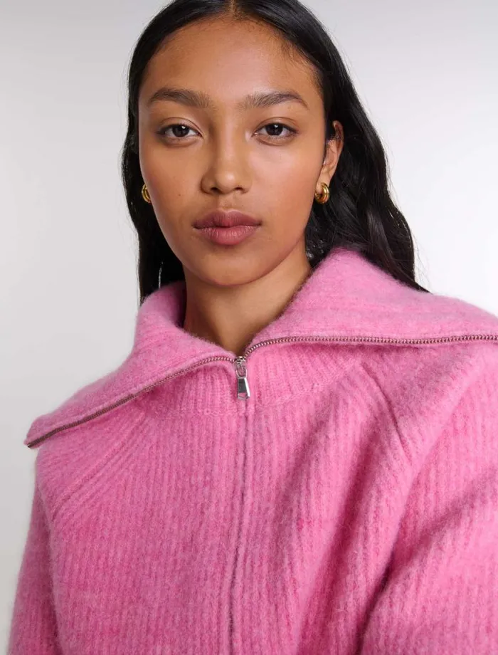 Maje Sweaters and Cardigans Womens Woolblend Cardigan Pink