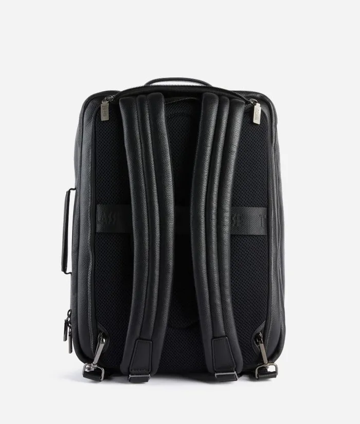 Man Backpacks and Belt Bags Alviero Martini Beta Leather 3Way Travel Backpack Black