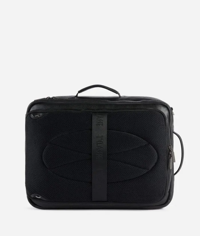 Man Backpacks and Belt Bags Alviero Martini Beta Leather 3Way Travel Backpack Black