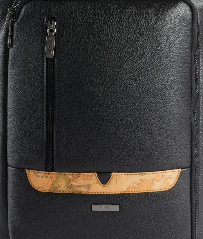 Man Backpacks and Belt Bags Alviero Martini Beta Leather 3Way Travel Backpack Black