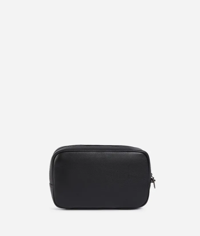 Man Pouches and Toiletry Bags Alviero Martini Beta Leather Carryall Case Black