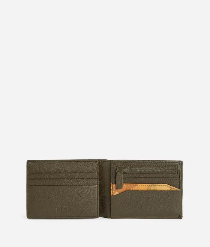 Man Wallets Alviero Martini Beta Leather Medium Wallet Military Green