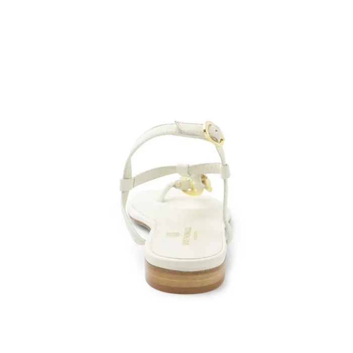 Marina Leather Embellished Thong Sandal 8211 Off White Women Bruno Magli Sandals and Slides