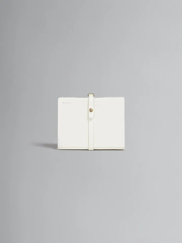 Marni Calf Leather Pouch Silk White Womens Handbags