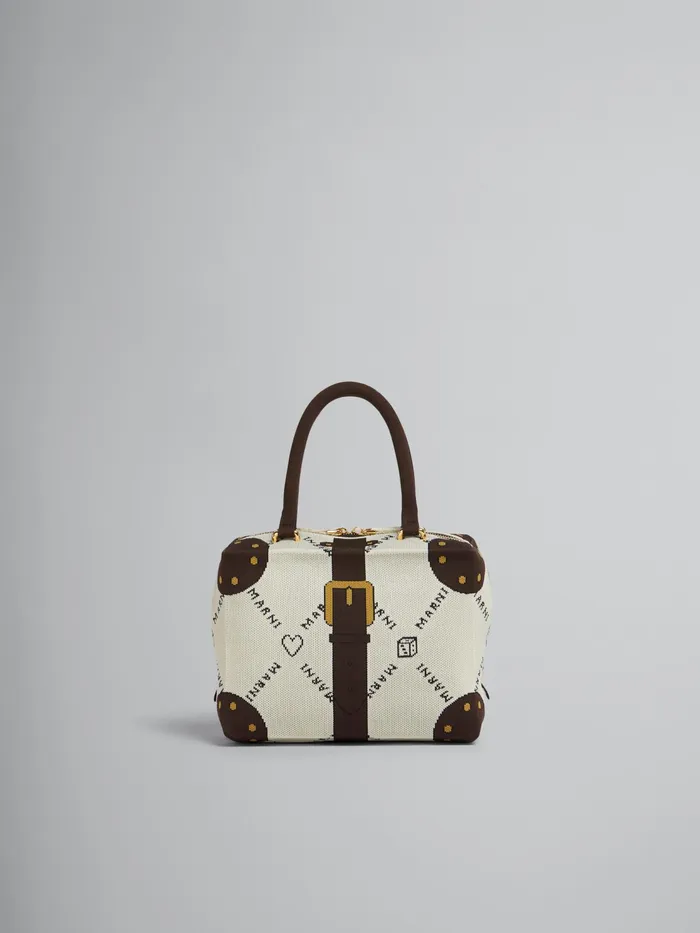 Marni Cubic Bag In White Gram Trompel039il Jacquard Silk White Womens Handbags Marni Cubic Bag In White Gram Trompel039il Jacquard Silk White Womens Handbags