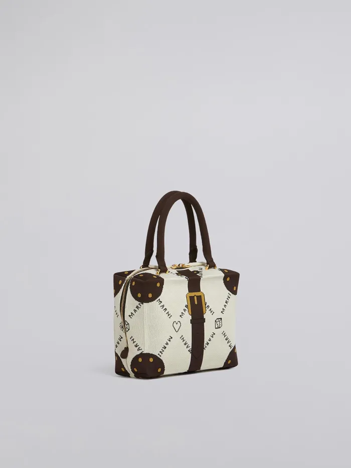 Marni Cubic Bag In White Gram Trompel039il Jacquard Silk White Womens Handbags Marni Cubic Bag In White Gram Trompel039il Jacquard Silk White Womens Handbags