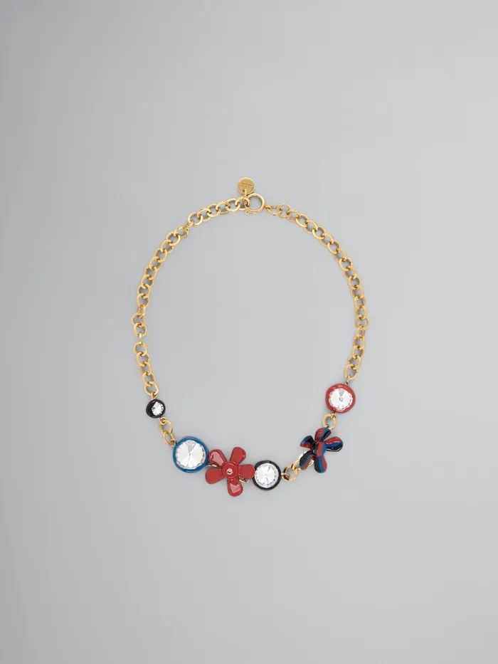 Marni Daisy And Blue Necklace Red Womens Necklaces