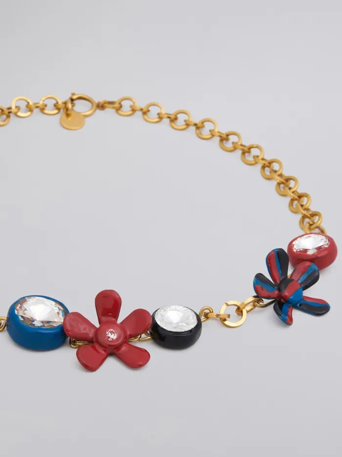Marni Daisy And Blue Necklace Red Womens Necklaces Marni Daisy And Blue Necklace Red Womens Necklaces