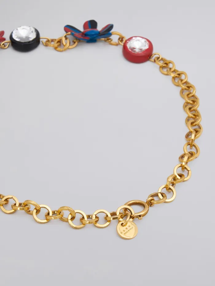 Marni Daisy And Blue Necklace Red Womens Necklaces Marni Daisy And Blue Necklace Red Womens Necklaces