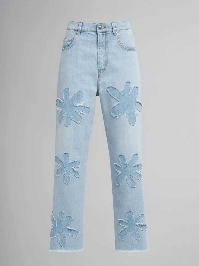 Marni Daisy Denim Pants Arctic Womens Pants