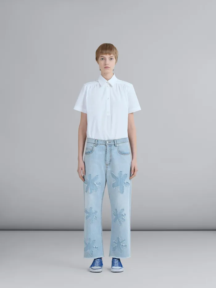 Marni Daisy Denim Pants Arctic Womens Pants Marni Daisy Denim Pants Arctic Womens Pants