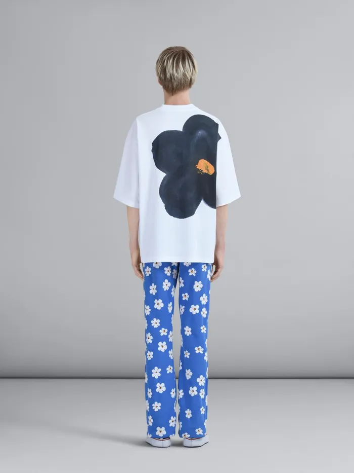 Marni Daisy Jacquard Pants Cobalt Mens Trousers Marni Daisy Jacquard Pants Cobalt Mens Trousers
