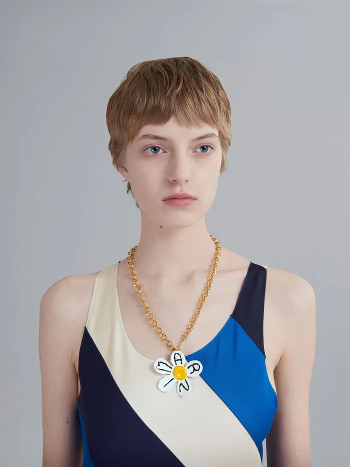 Marni Daisy Necklace Lily White Womens Necklaces Marni Daisy Necklace Lily White Womens Necklaces