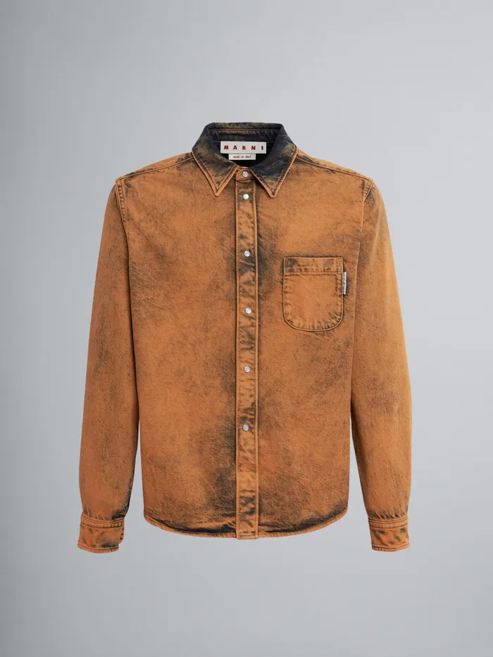 Marni Denim Shirt Alkekengi Mens Shirts