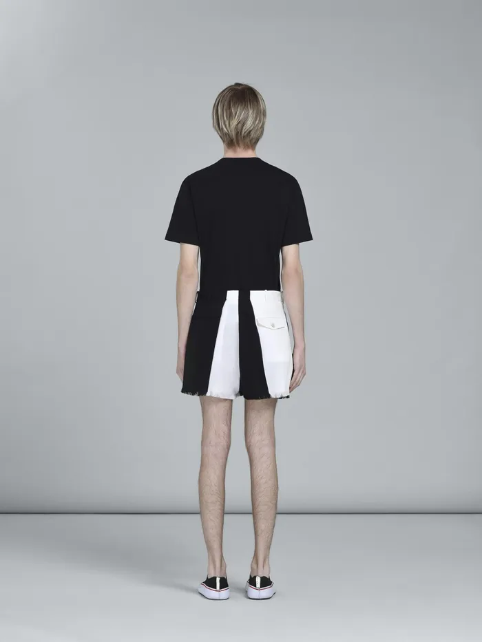 Marni Grain De Poudre Wool Short Pants Lily White Mens Trousers Marni Grain De Poudre Wool Short Pants Lily White Mens Trousers