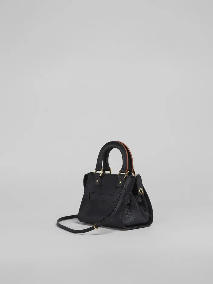 Marni Grained Calf Treasure Mini Top Handle Bag Black Womens Handbags Marni Grained Calf Treasure Mini Top Handle Bag Black Womens Handbags