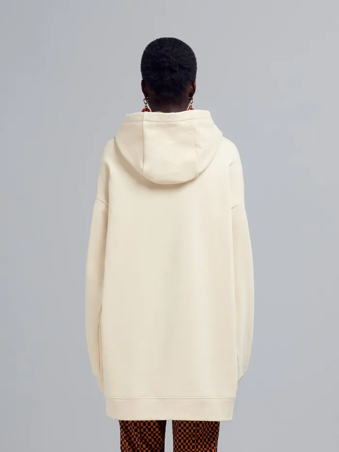 Marni Logo Print Bio Cotton Sweatshirt Ivory Womens Sweatshirts and TShirts Marni Logo Print Bio Cotton Sweatshirt Ivory Womens Sweatshirts and TShirts