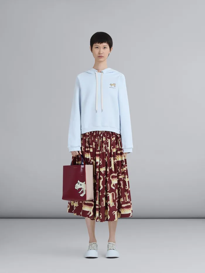 Marni Museo Small Bag In Tiger Print Leather Deep Red Womens Shopping Bags Marni Museo Small Bag In Tiger Print Leather Deep Red Womens Shopping Bags