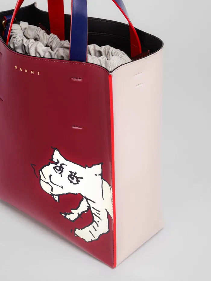 Marni Museo Small Bag In Tiger Print Leather Deep Red Womens Shopping Bags Marni Museo Small Bag In Tiger Print Leather Deep Red Womens Shopping Bags