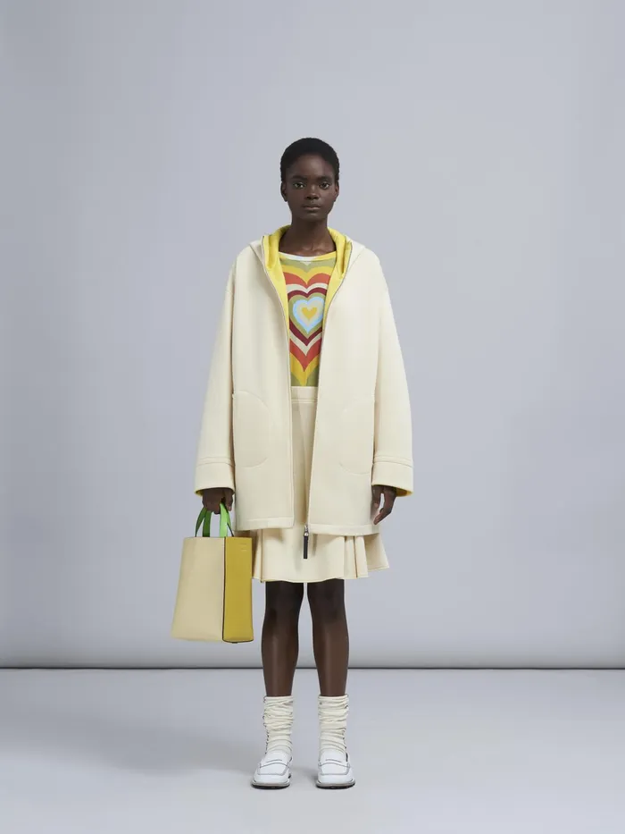 Marni Museo Small Bag In Yellow Saffiano Leather Vanilla Womens Shopping Bags Marni Museo Small Bag In Yellow Saffiano Leather Vanilla Womens Shopping Bags