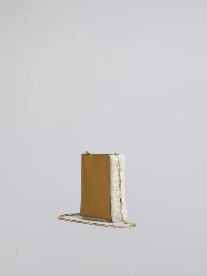 Marni Museo Soft Nano Bag In White Shearling Natural White Womens Crossbody Bags Marni Museo Soft Nano Bag In White Shearling Natural White Womens Crossbody Bags