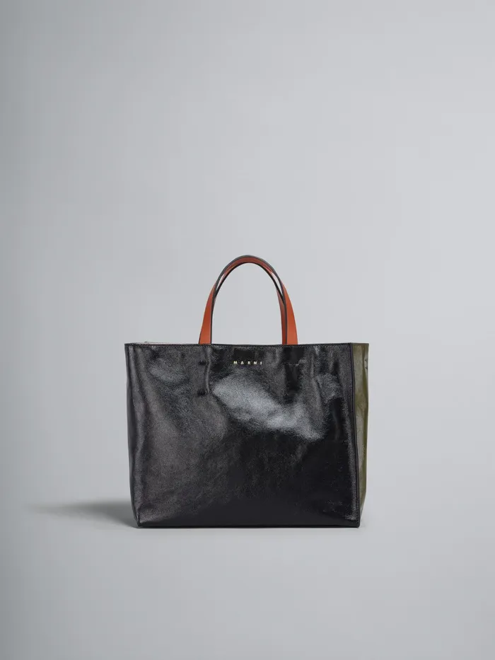 Marni Museo Soft Small Bag In And Green Leather Black Womens Shopping Bags