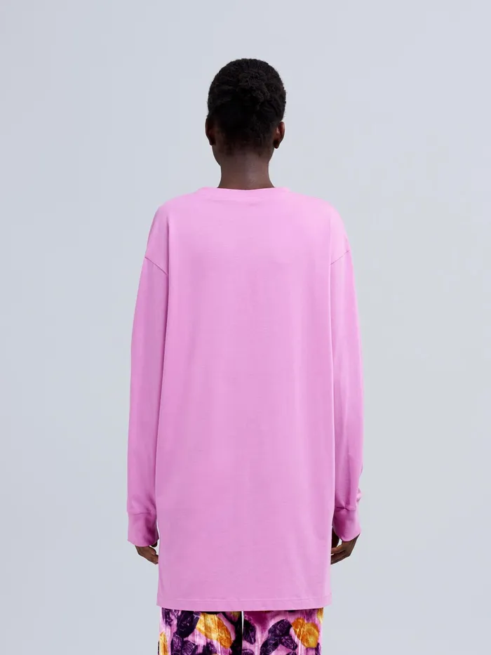 Marni Pink Logo Print Organic Jersey Tshirt Crocus Womens Sweatshirts and TShirts Marni Pink Logo Print Organic Jersey Tshirt Crocus Womens Sweatshirts and TShirts