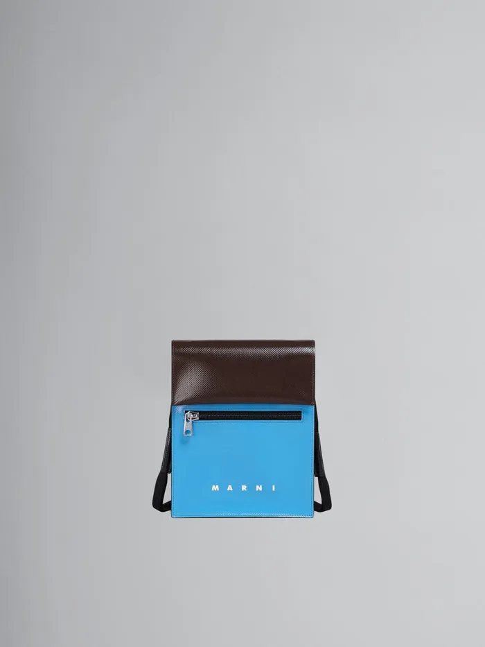 Marni Sky Blue And Brown Tribeca Messenger Bag Azure Mens Shoulder Bags
