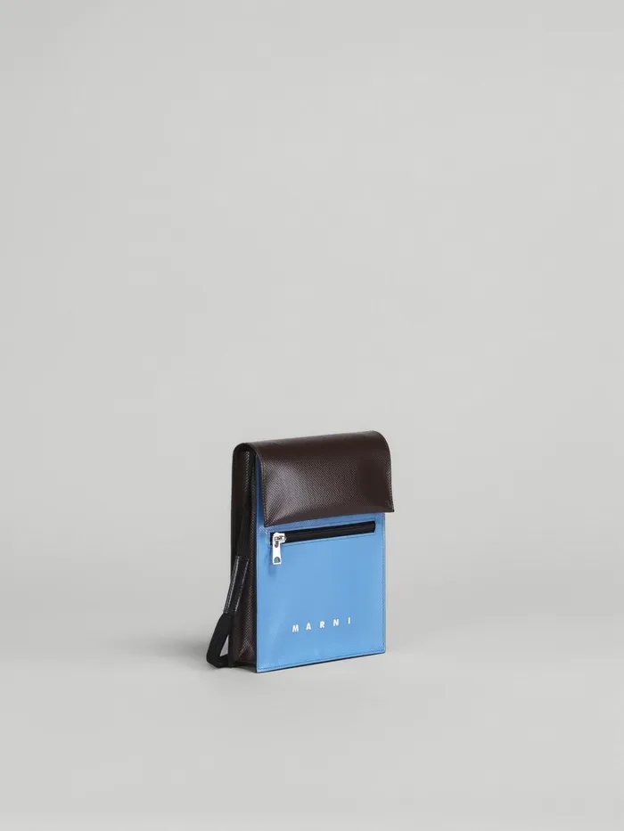 Marni Sky Blue And Brown Tribeca Messenger Bag Azure Mens Shoulder Bags Marni Sky Blue And Brown Tribeca Messenger Bag Azure Mens Shoulder Bags